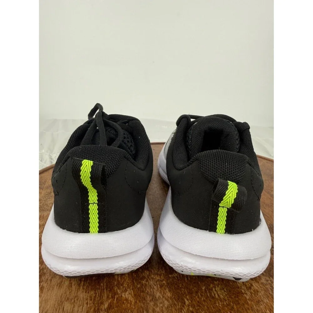Under Armour Shoes Kids 3.5 Charged Assert 10 Black Gray Neon Sneakers